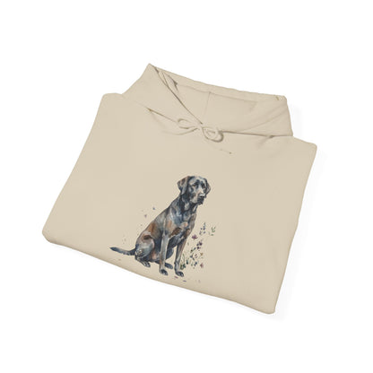 Dog Portrait Hoodie – Watercolor Labrador Graphic Sweatshirt