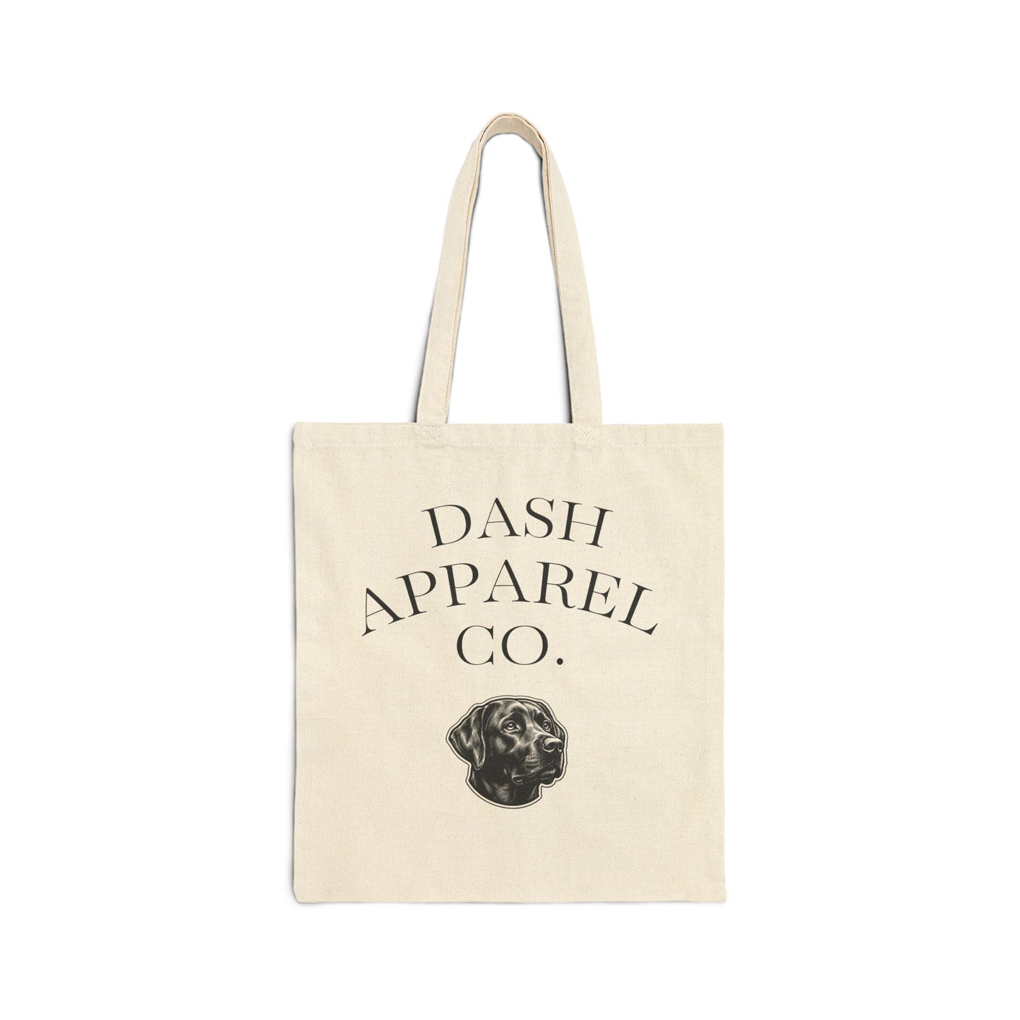 Tote — Dash Apparel Co. Canvas Tote with Vintage Black Lab Illustration