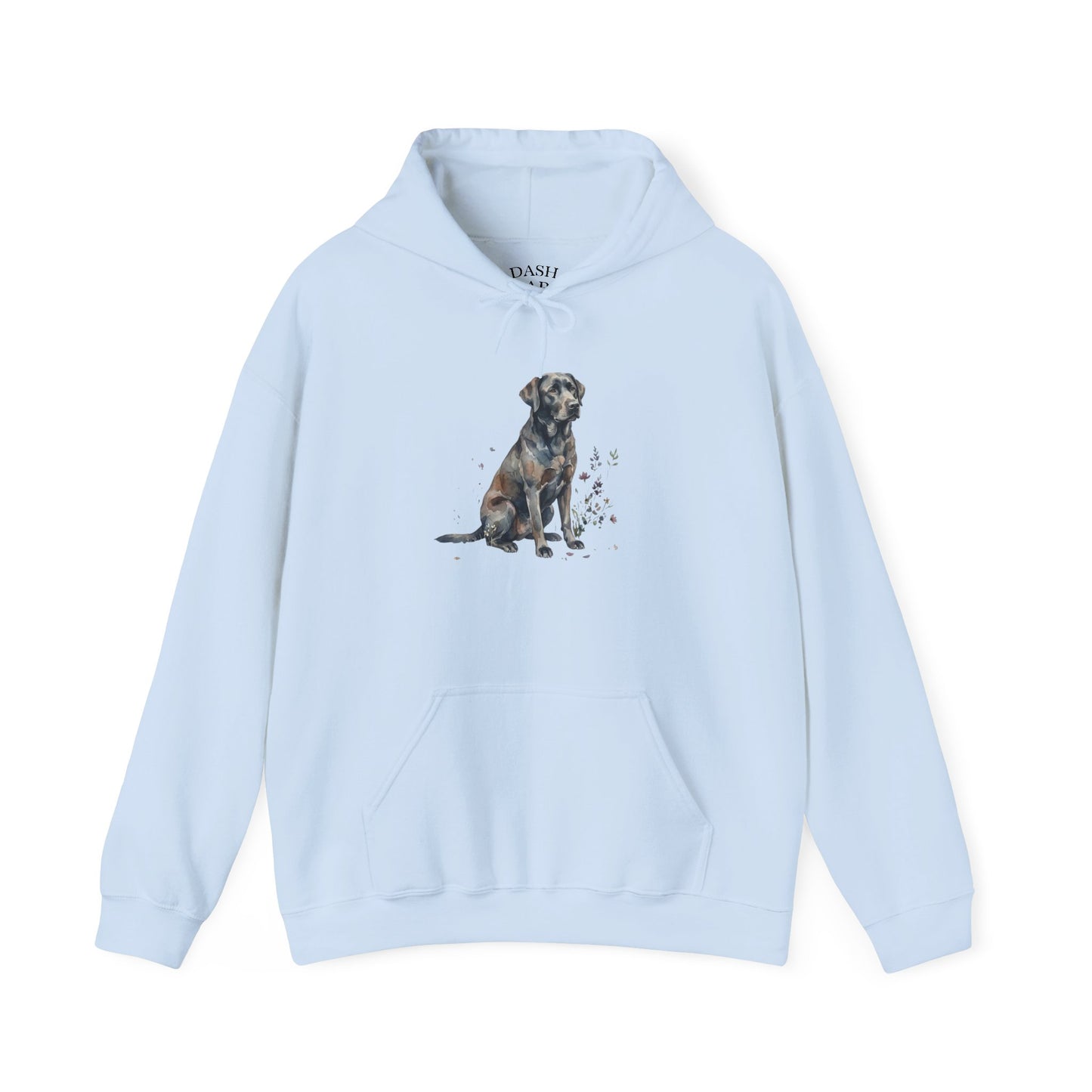 Dog Portrait Hoodie – Watercolor Labrador Graphic Sweatshirt