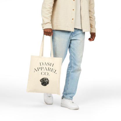 Tote — Dash Apparel Co. Canvas Tote with Vintage Black Lab Illustration