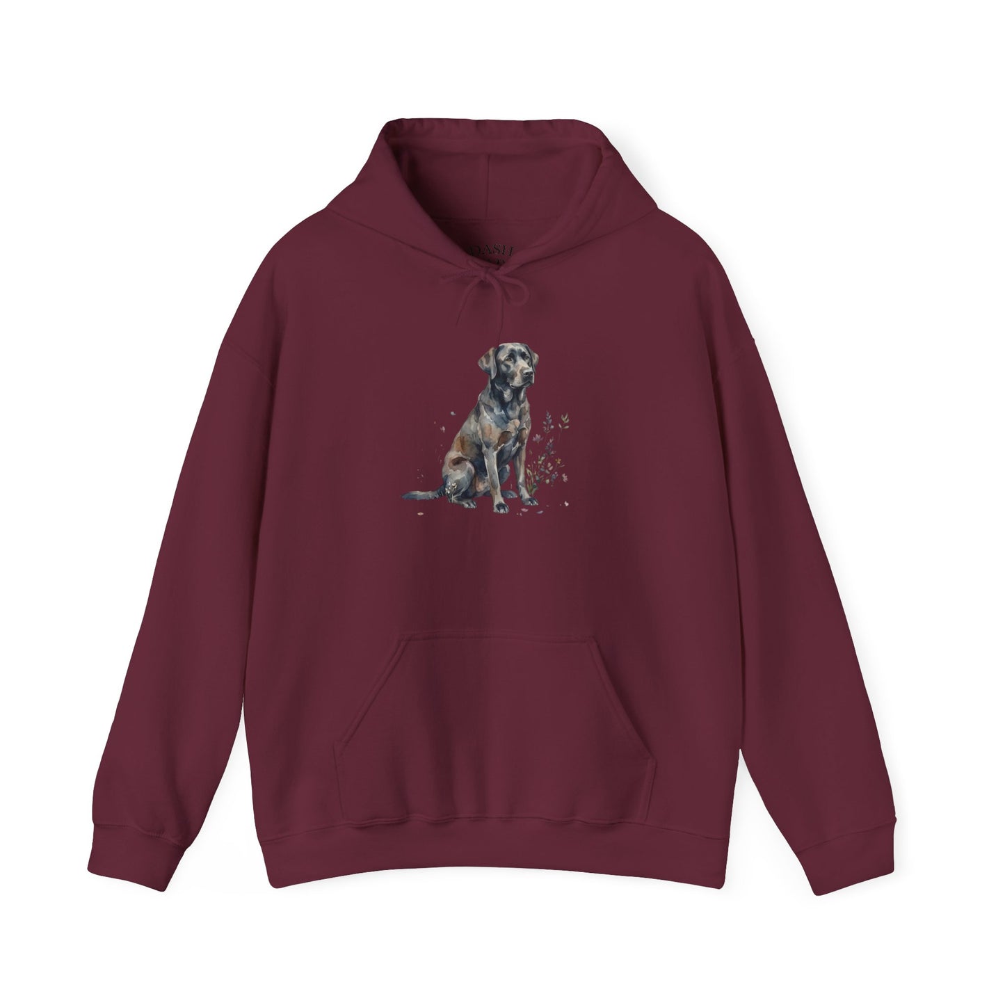 Dog Portrait Hoodie – Watercolor Labrador Graphic Sweatshirt