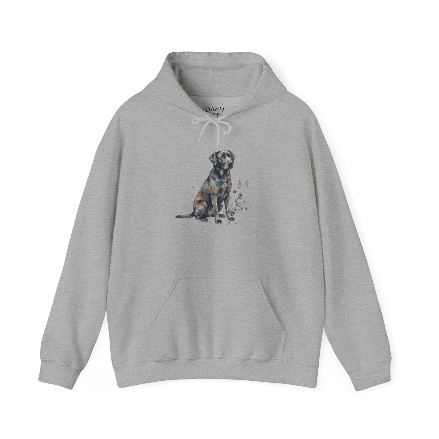 Dog Portrait Hoodie – Watercolor Labrador Graphic Sweatshirt