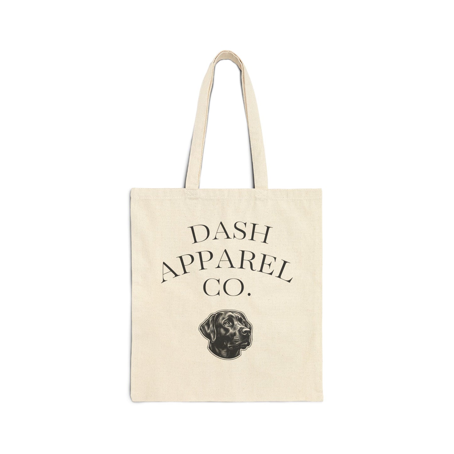 Tote — Dash Apparel Co. Canvas Tote with Vintage Black Lab Illustration