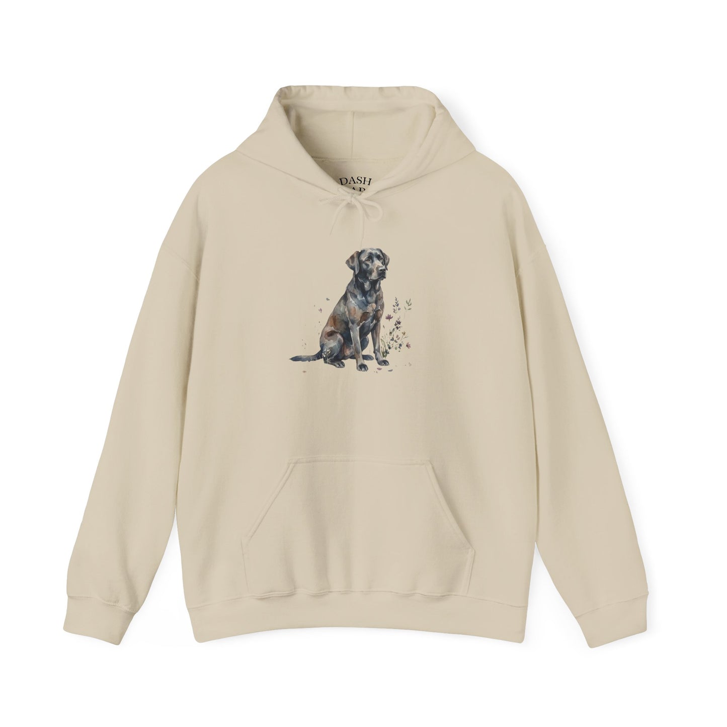 Dog Portrait Hoodie – Watercolor Labrador Graphic Sweatshirt