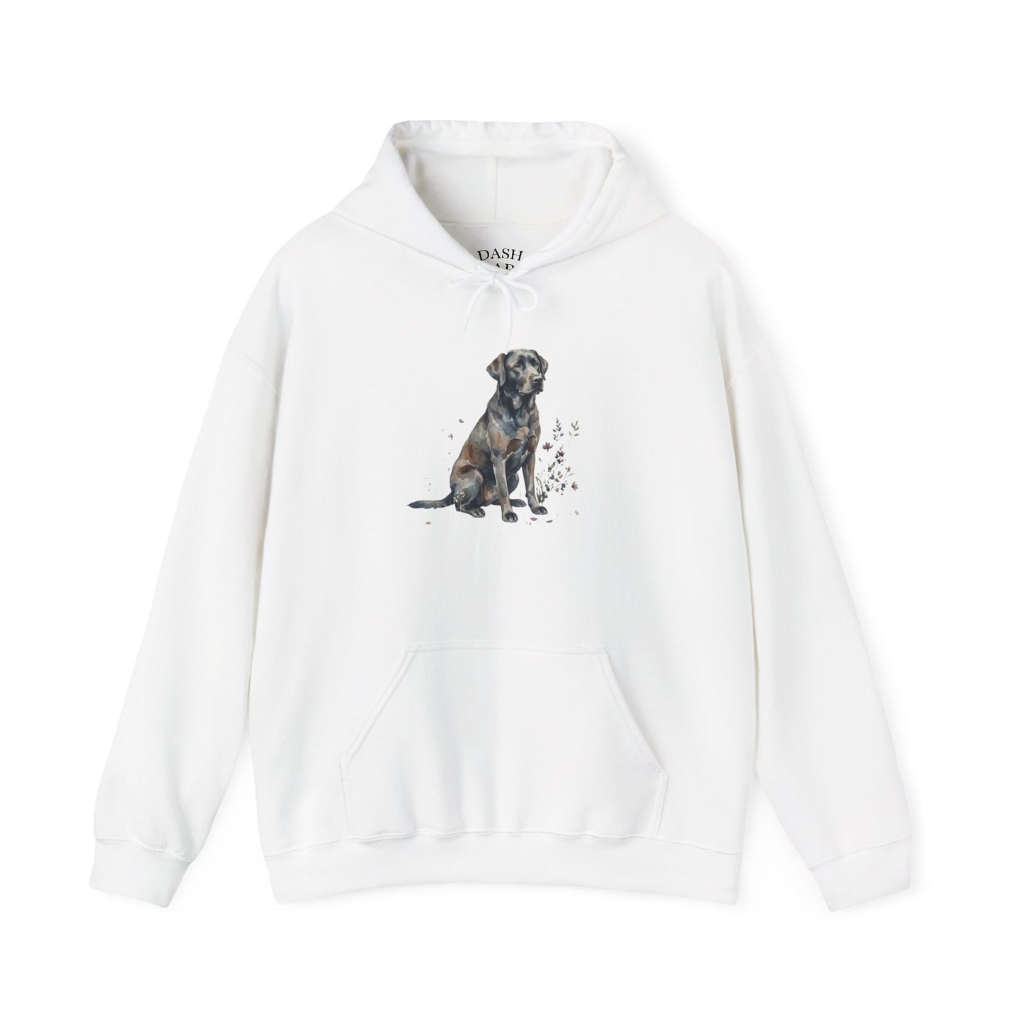 Dog Portrait Hoodie – Watercolor Labrador Graphic Sweatshirt